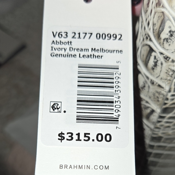 Brahmin Abbott Shoulder Bag In Ivory Dream Melbourne. NWT - Picture 16 of 16